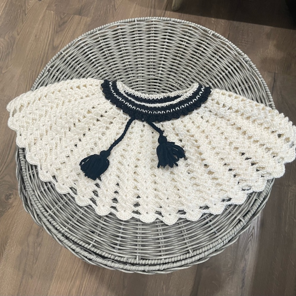 Crochet Baby Cape with Tassels